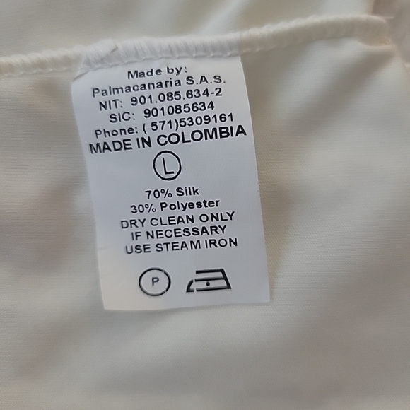 Crochet Maxi Dress Handmade Woven Silk Ivory Large Lined Palma Canaria Wedding - Picture 15 of 15